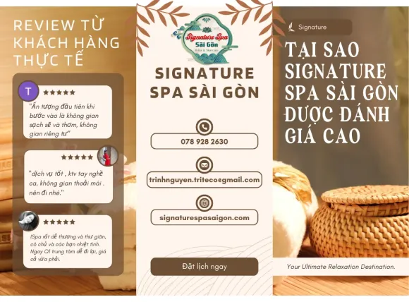 Tại sao Signature Spa Sài Gòn được đánh giá cao? Review từ khách hàng thực tế